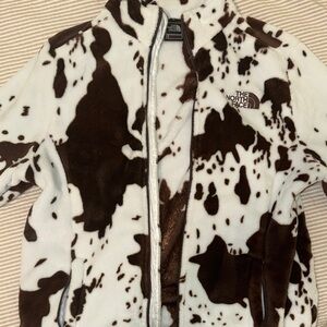 The North Face Black and White Patterned Fleece Jacket